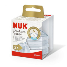 NUK NATURE SENSE silikona knupis tējai 2S 6-18mēn. 2gab., 10125024 ATLAIDE