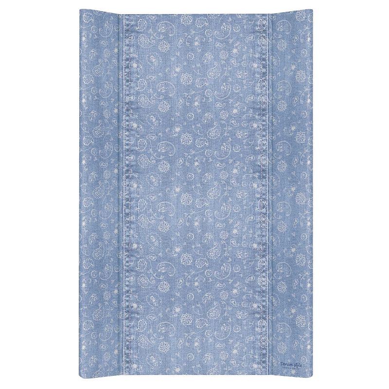 CEBABABY pārtinamā virsma ar cietu pamatni 50x80cm Denim Style Boho blue