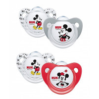 Nuk Disney Mickey silikona māneklis 0-6mēn. 2gab. SU28 10730041 IZPĀRDOŠANA