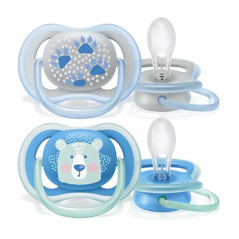PHILIPS AVENT ULTRA AIR Simetriskas formas silikona māneklis 6-18M 2gab, SCF085/03