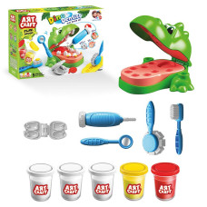 GERARDOS TOYS modelēšanas masa - plastilīna komplekts DINO Zobārsts, 60451