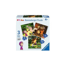 Ravensburger Puzzle 3in1 Maša un Lācis R07027