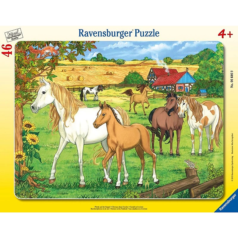 Ravensburger Plakanā puzle Zirgi 46gab. 4+, 06646 IZPĀRDOŠANA