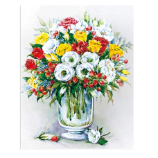 TSVETNOY Dimantu mozaīkas komplekts 40x50cm Bouquet with red berries, LG148e