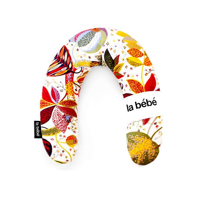 LA BEBE Rich Cotton Barošanas pakaviņš spilvens Red leaf fall 30x175cm 78636