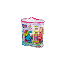 MEGA BLOKS BASIC BUILDING konstruktors BIG BUILDING BAG 80gab. pink