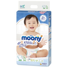 MOONY autiņbiksītes L 9-14kg 54 gab