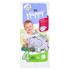 HAPPY Maxi autiņbiksītes 4 izmērs 8-18kg 46gab.