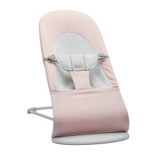 BABYBJORN Bouncer Balance Soft Cotton/Jersey šūpuļkrēsliņš, Light Grey Frame Light pink/Grey 005189