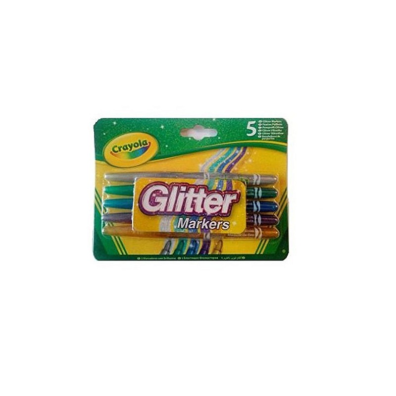 CRAYOLA 5 Glitter marķieris