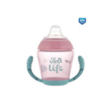 CANPOL BABIES SEA LIFE krūzīte ar rokturiem 9m+ 230ml 56/501 pink ATLAIDE