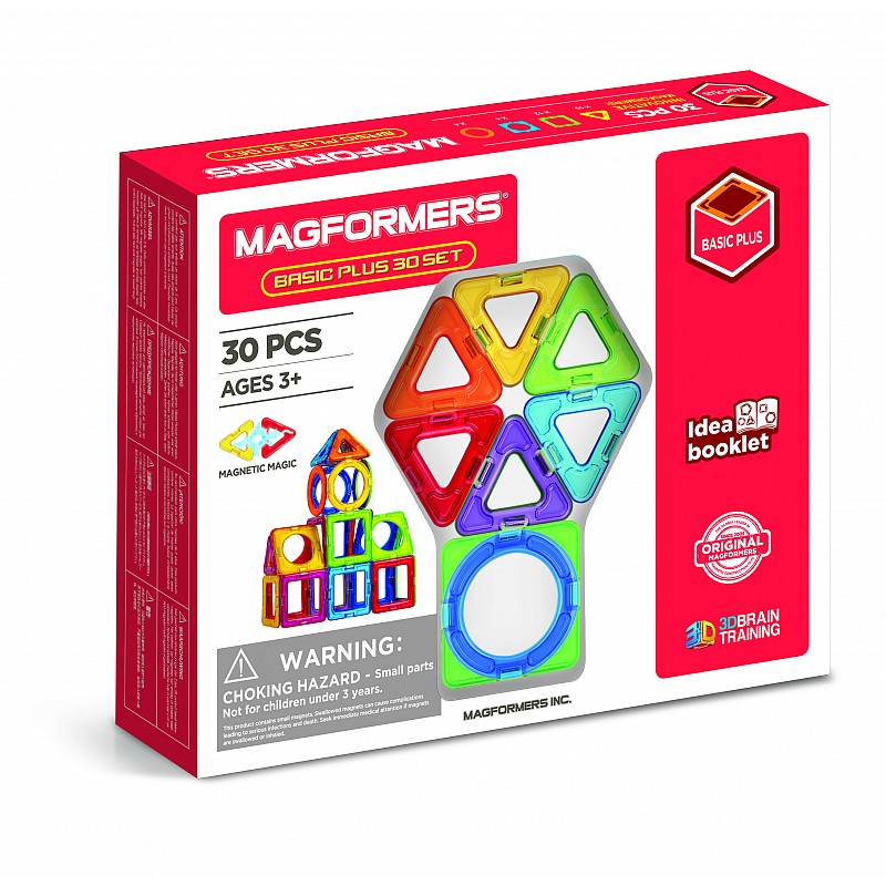 MAGFORMERS Magnetkonstruktori komplekt Basic plus, 30 osa