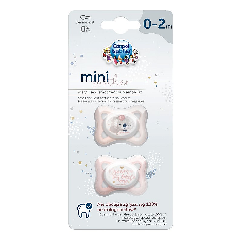 CANPOL BABIES MINI Simetriskas formas silikona māneklis 0-2m+ 2gb. 23/910pin IZPĀRDOŠANA