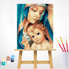 TSVETNOY Gleznošanas komplekts pēc numuriem 40x50cm Holy Mother, MG2148e