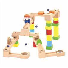 BINO Koka konstruktors Marble Run 40 elementi 36m+ 82071