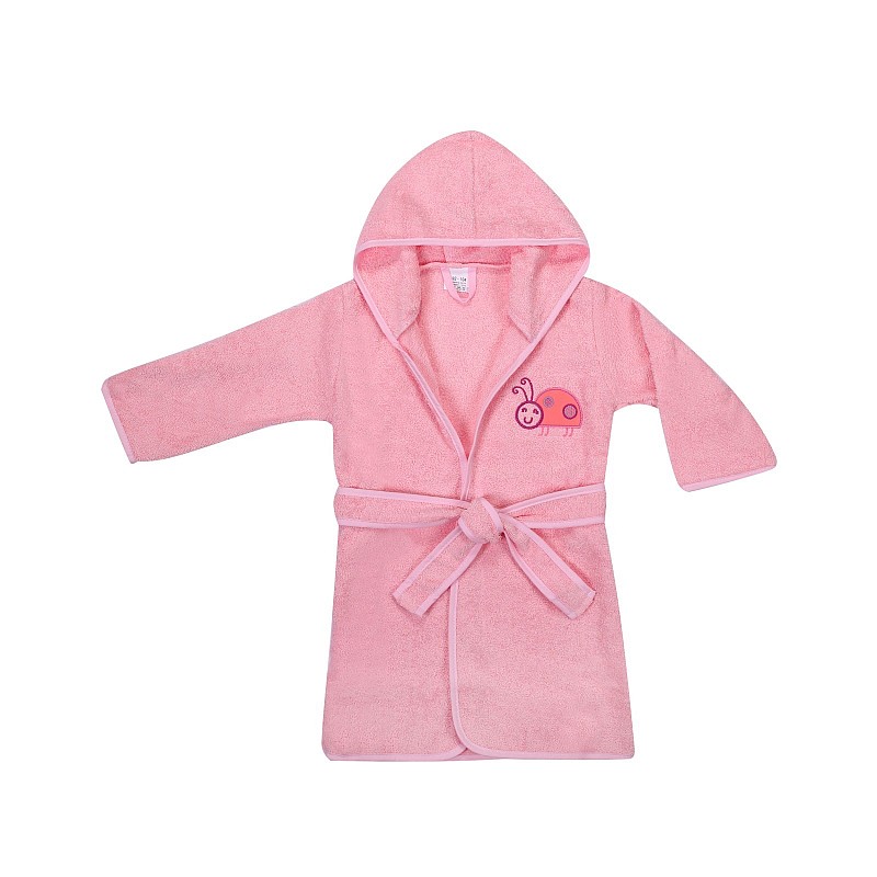 DUET BABY FROTTE Bērnu halāts ar kapuci 80-92cm, 466 SNAIL rozā (744665)