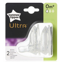 TOMMEE TIPPEE silikona knupīši ar lēnu plūsmu 0m+ 2gab. 42400568 ATLAIDE
