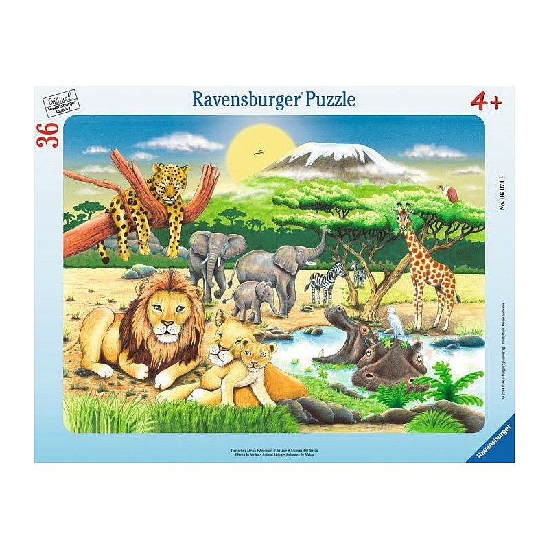 Ravensburger Plakanā Puzle Āfrikas dzīvnieki 36gab., 06071