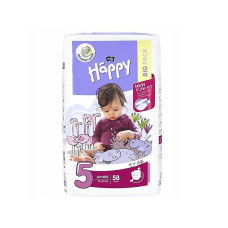 HAPPY Junior BIG PACK autiņbiksītes 5 izmērs 12-25kg 58gab.