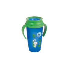 LOVI FOLLOW THE RABBIT ACTIVE Krūzīte ar 360° dzeršanas iespēju 14m+ 350ml 1/576 zaļš/zils