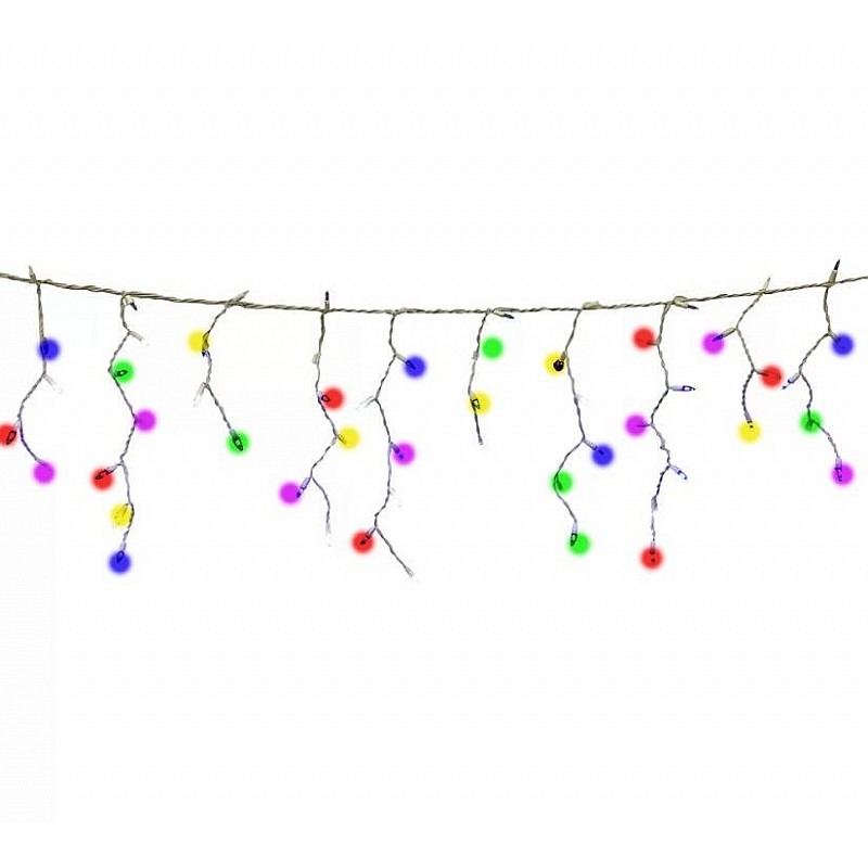 200 LED Ziemassvētku vītne "Lāstekas", 7,5m, daudzkrāsains, 2022g.