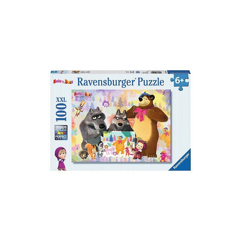 Ravensburger Puzzle 100el. Maša un lācis 6g+ R10590