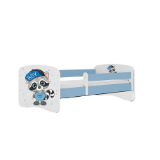 KOCOT KIDS gulta bez atvilktnes ar matraci BABYDREAMS blue Raccoon 180x80cm