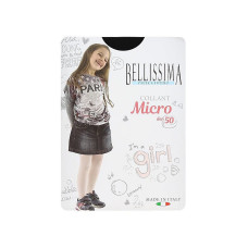 BELLISSIMA Meiteņu zeķubikses MICRO 50 nero 10 - 152cm