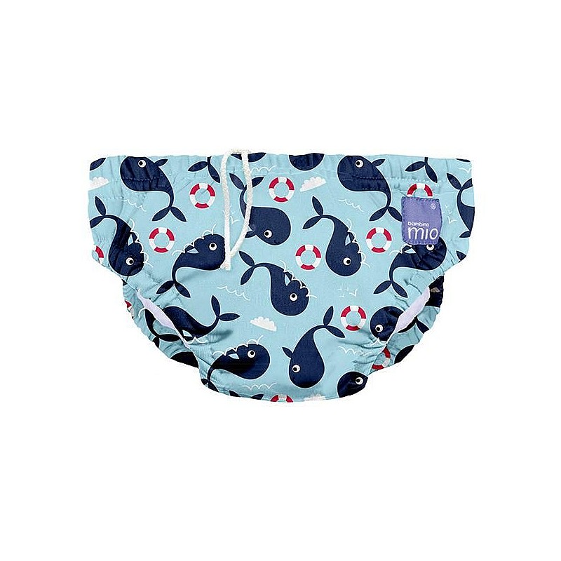 BAMBINO MIO Swim Nappies peldbikses WHALE WHARF, XL (12-15kg)