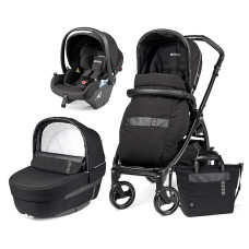 Peg Perego Book ROCK BLACK Elite LOUNGE Modular Universālie rati 3in1