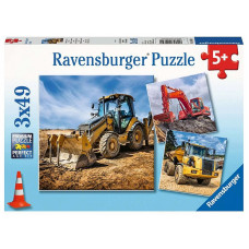 Ravensburger puzle 3X49 Digger at work R 05032 IZPĀRDOŠANA