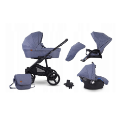 LONEX SOFT Universālie rati 3in1, 02 Blue