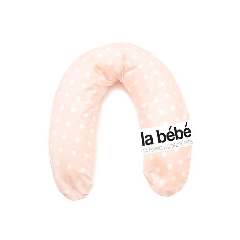 LA BEBE Rich Cotton Barošanas pakaviņš spilvens Pink dots 30x175cm 74270