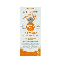 ALPHANOVA SUN organisks bez smaržas un ūdensizturīgs saules pieniņš zīdaiņiem 0+ mēneši SPF50, 50 ml SOL50ABBIOEXPORT