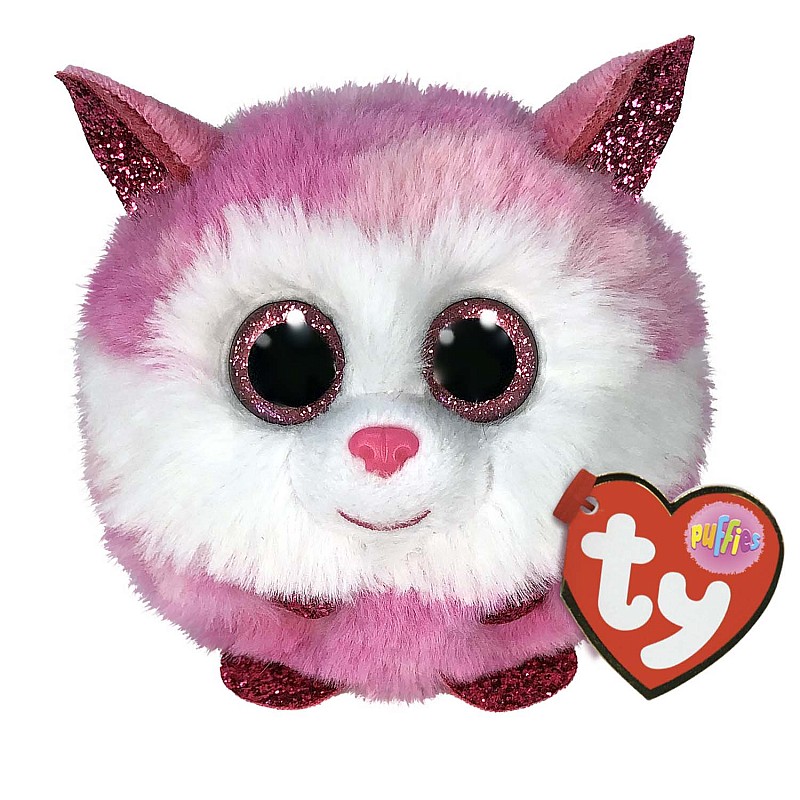 TY PUFFIES Mīkstā rotaļlieta PRINCESS-pink husky puf 8cm, TY42522