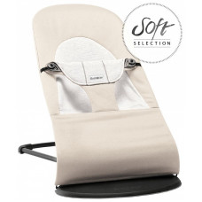 BABYBJORN Bouncer Balance Soft Cotton/Jersey šūpuļkrēsliņš, Beige/grey 005083