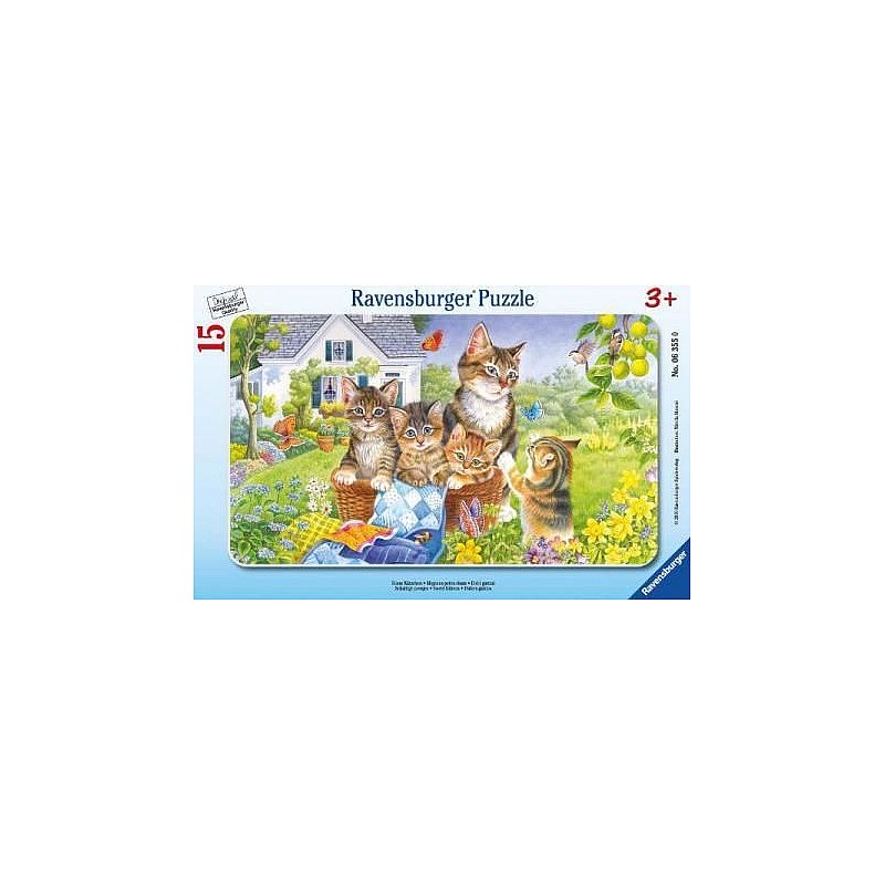 Ravensburger Plakanā puzle Kaķēni 15gab., 06355 IZPĀRDOŠANA