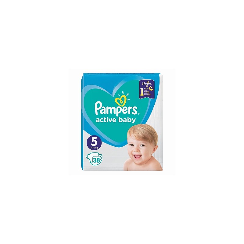 PAMPERS Active Baby Autiņbiksītes S5, 11-16kg 38 gab. VPM IZPĀRDOŠANA