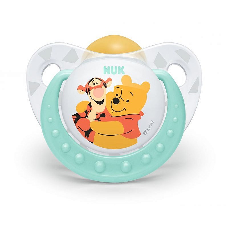 NUK Air System Ortodontiskas formas lateksa māneklis Winnie the Pooh 0-6m 1gab. 725879 tirkīzs