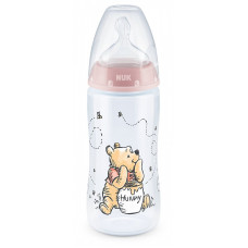 NUK Firs Choice PP DISNEY pudele ar temperatūras kontroles indikatoru 300ml un silikona knupīti 0-6m SK46 10741022 ATLAIDE