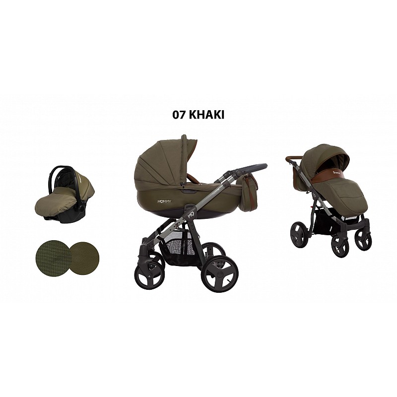 BABYACTIVE MOMMY Universālie rati 3in1, Khaki 07