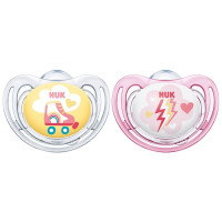 NUK Freestyle Ortodontiskas formas silikona māneklis 6-18m. 2gab., SU92 10736127 Mix ATLAIDE