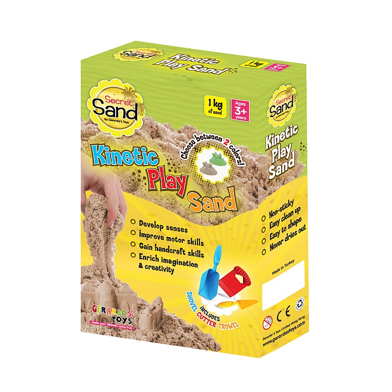 GERARDOS TOYS kinētiskās smiltis Secret Sand 1kg green 3g+ 56733