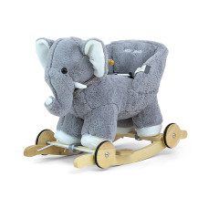 MILLY MALLY POLLY Bērnu šūpuļzirgs ar riteņiem GREY ELEPHANT