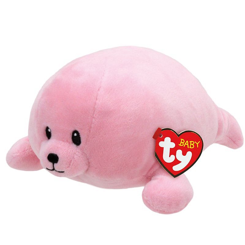 TY Baby Ty Mīkstā rotaļlieta PINK SEAL DOODLES 15cm, TY32159