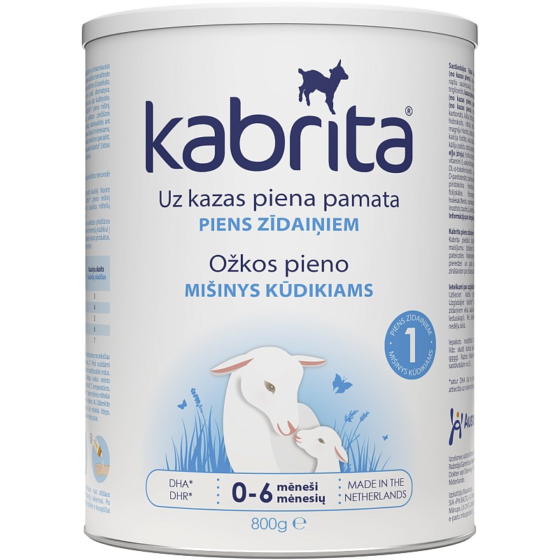 KABRITA 1 GOLD kazas piena maisīju.ms no 0 - 6 mēn., 800g, KA14