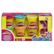 HASBRO PLAY-DOH масса для лепки Блестки, 6 шт