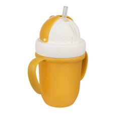 CANPOL BABIES pudelīte ar salmiņu 210ml 9m+ 56/522 yellow ATLAIDE