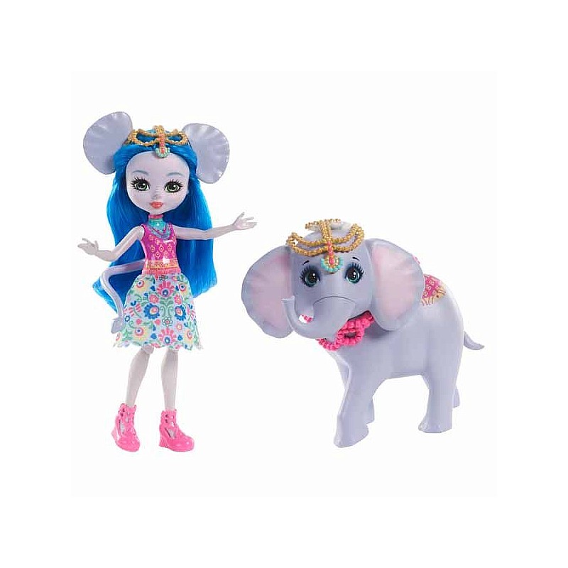 Enchantimals Ekaterina Elephant lelle ar ziloni, FKY72