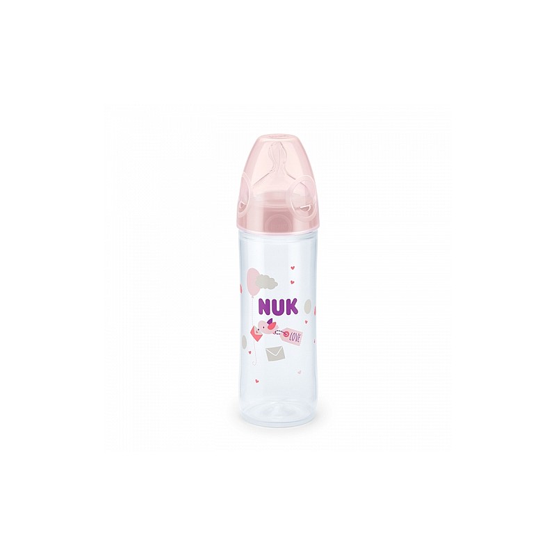 NUK Classic PP pudele 250ml. ar First Choice Plus silikona knupīti 6-18m SD13 10741625 IZPĀRDOŠANA